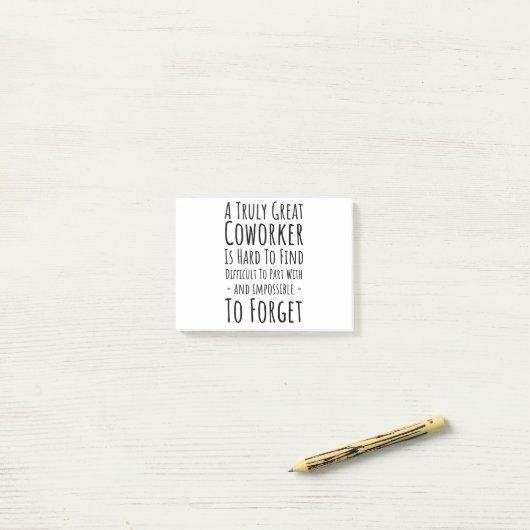 Post-it® Copie d'un collègue vraiment génial est difficile (Sur un bureau)