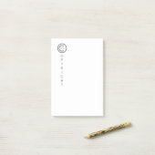 Post-it® Copyright Moderne Typographique Blanc (Sur un bureau)