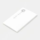 Post-it® Copyright Moderne Typographique Blanc (Incliné)