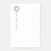 Post-it® Copyright Moderne Typographique Blanc (Devant)