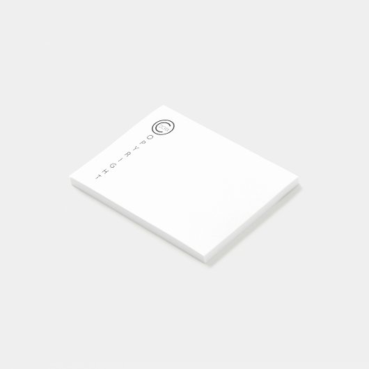 Post-it® Copyright Moderne Typographique Blanc (Incliné)