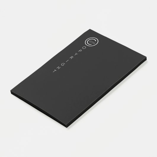 Post-it® Copyright Moderne Typographique Noir (Incliné)