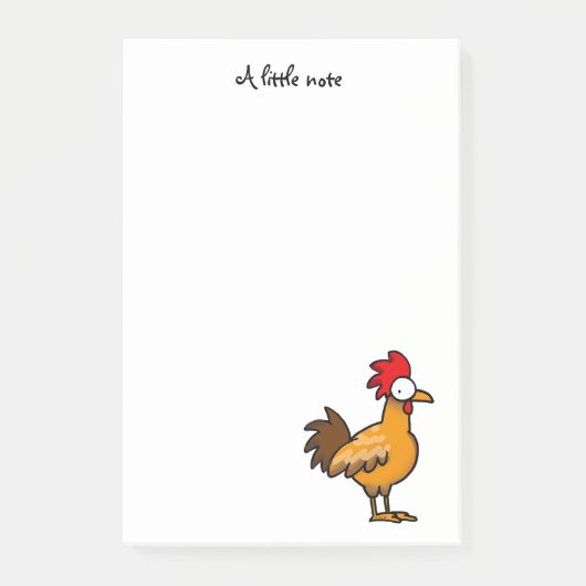 Post-it® coq de poulet d'asile de fous (Devant)