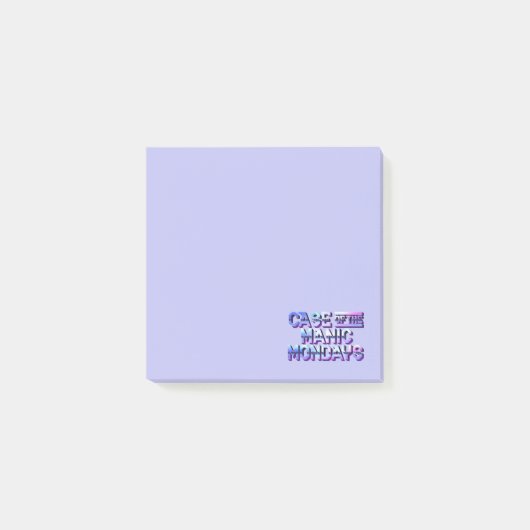 Post-it® Coque du Manic Mondays Post It Notes / Purple (Devant)