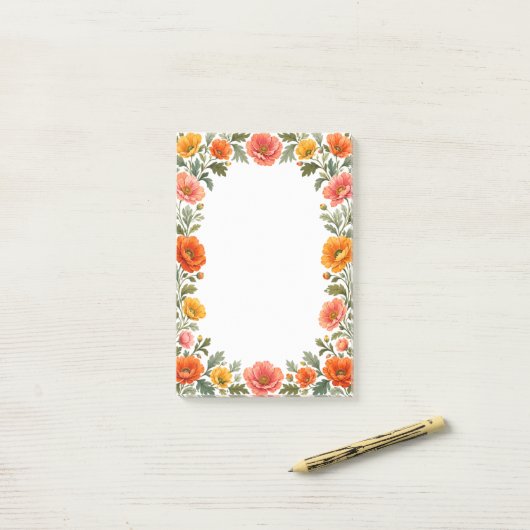 Post-it® Coquelicots (Sur un bureau)