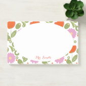 Post-it® Coquelicots Floraux et Professeur Olive Aqua Nom P (Bureau)