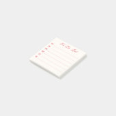 Post-it® Coquette Red Bow Bullet Point To Do List (Incliné)