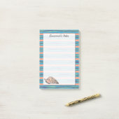 Post-it® Coquillage personnalisé 4 x 6 (Sur un bureau)