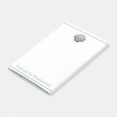 Post-it® Coquillage personnalisé bleu côtier (Incliné)