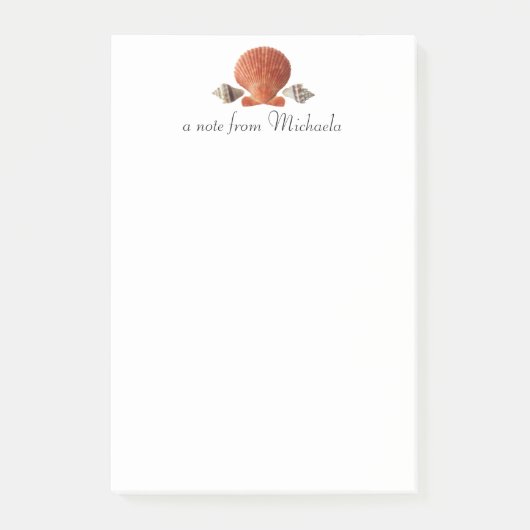 Post-it® Coquillages de plage modernes personnalisés (Devant)