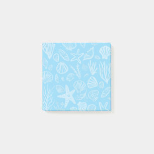 Post-it® Coquillages Plage Bleu clair Coques Océan