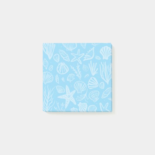 Post-it® Coquillages Plage Bleu clair Coques Océan (Devant)