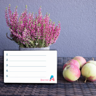 Post-it® Corail bleu monogramme lettre A notes