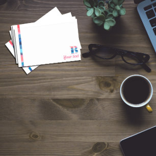 Post-it® Corail bleu monogramme lettre B