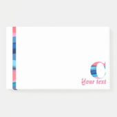 Post-it® Corail bleu monogramme lettre C notes (Devant)