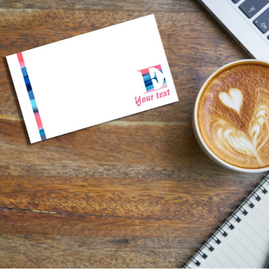 Post-it® Corail bleu monogramme lettre E notes