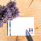 Post-it® Corail bleu monogramme lettre H notes
