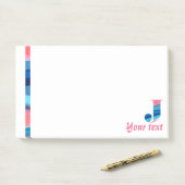 Post-it® Corail bleu monogramme lettre J notes (Sur un bureau)