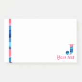 Post-it® Corail bleu monogramme lettre J notes (Devant)