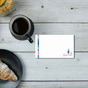 Post-it® Corail bleu monogramme lettre L notes