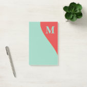 Post-it® Corail et Turquoise du Sud-Ouest avec Monogramme (Bureau)