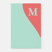 Post-it® Corail et Turquoise du Sud-Ouest avec Monogramme (Devant)