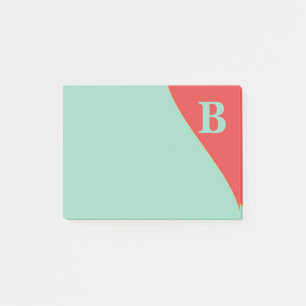 Post-it® Corail et Turquoise du Sud-Ouest avec Monogramme