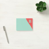 Post-it® Corail et Turquoise du Sud-Ouest avec Monogramme (Bureau)