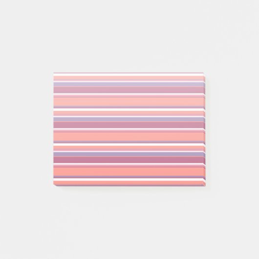 Post-it® Corail vivant, bandes rouge et violet (Devant)