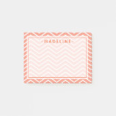 Post-it® Coral Chevron Motif | Une note de (Devant)
