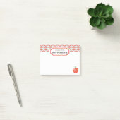 Post-it® Coral Chevron Pêche/Pomme Monogramme Note de l'ens (Bureau)