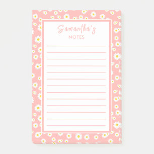 Post-it® Coral rose Boho Daisis de printemps