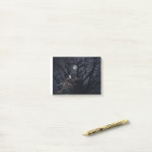 Post-it® Corbeau et squelette de rat au clair de lune (Sur un bureau)