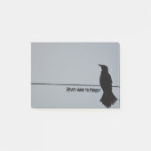 Post-it® Corbeau noir Silhouette gris gothique (Devant)