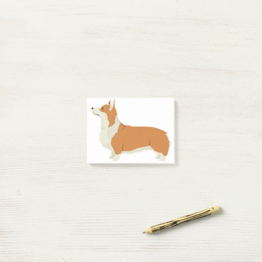 Post-it® Corgi (Sur un bureau)
