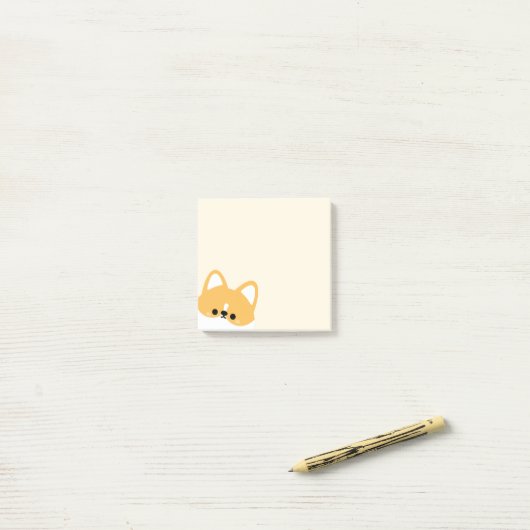 Post-it® Corgi (Sur un bureau)