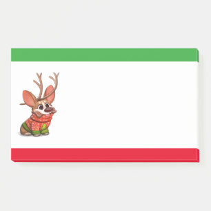 Post-it® Corgi Dog Christmas Post-It Notes