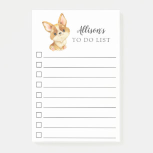 Post-it® Corgi Dog Personnalisé À Faire La Liste