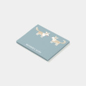 Post-it® Corgi personnalisé (Incliné)