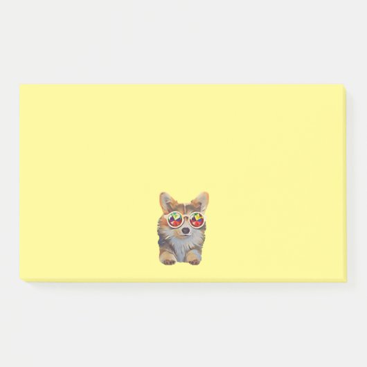Post-it® Corgi super se sentant (Devant)