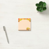 Post-it® Corne d'abondance, feuilles d'automne sur fond bei (Bureau)