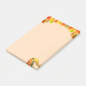 Post-it® Corne d'abondance, feuilles d'automne sur fond bei (Incliné)