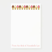 Post-it® Cornets de crème glacée (Devant)