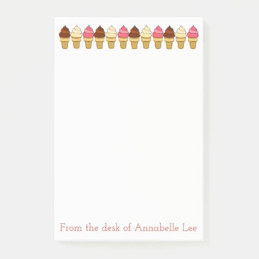 Post-it® Cornets de crème glacée (Devant)