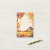 Post-it® Cosy Cottage & Falling Feuilles (Sur un bureau)