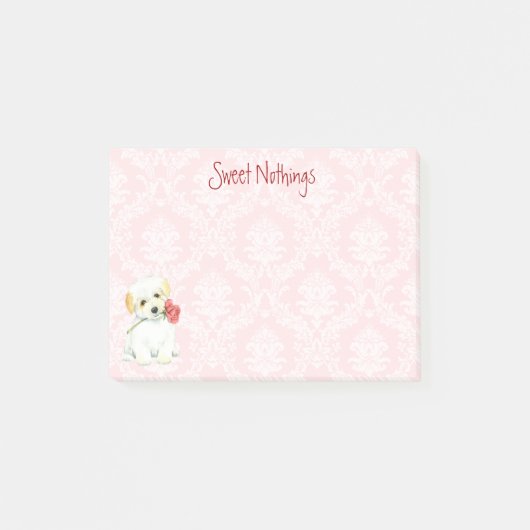 Post-it® Coton rose de Tulear de Valentine (Devant)