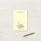 Post-it® Cottage esquissé (Sur un bureau)