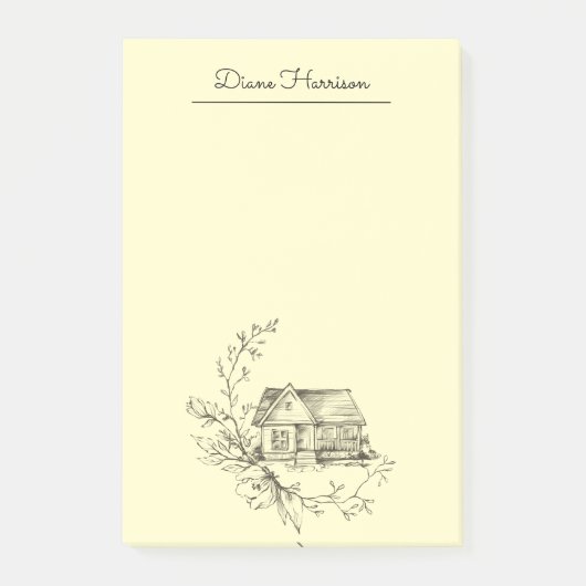 Post-it® Cottage esquissé (Devant)