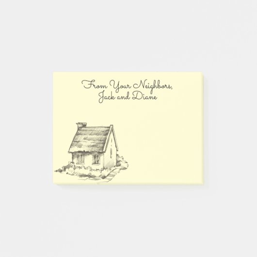Post-it® Cottage esquissé (Devant)
