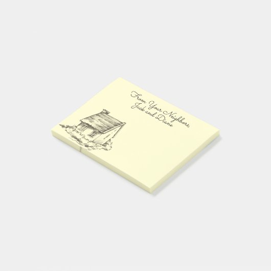 Post-it® Cottage esquissé (Incliné)